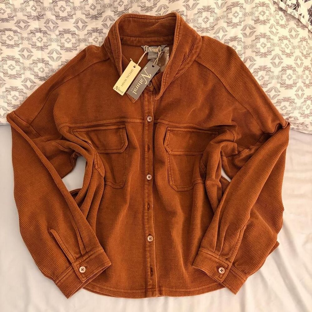Natural-reflections Women's Orange and Brown Jacket
